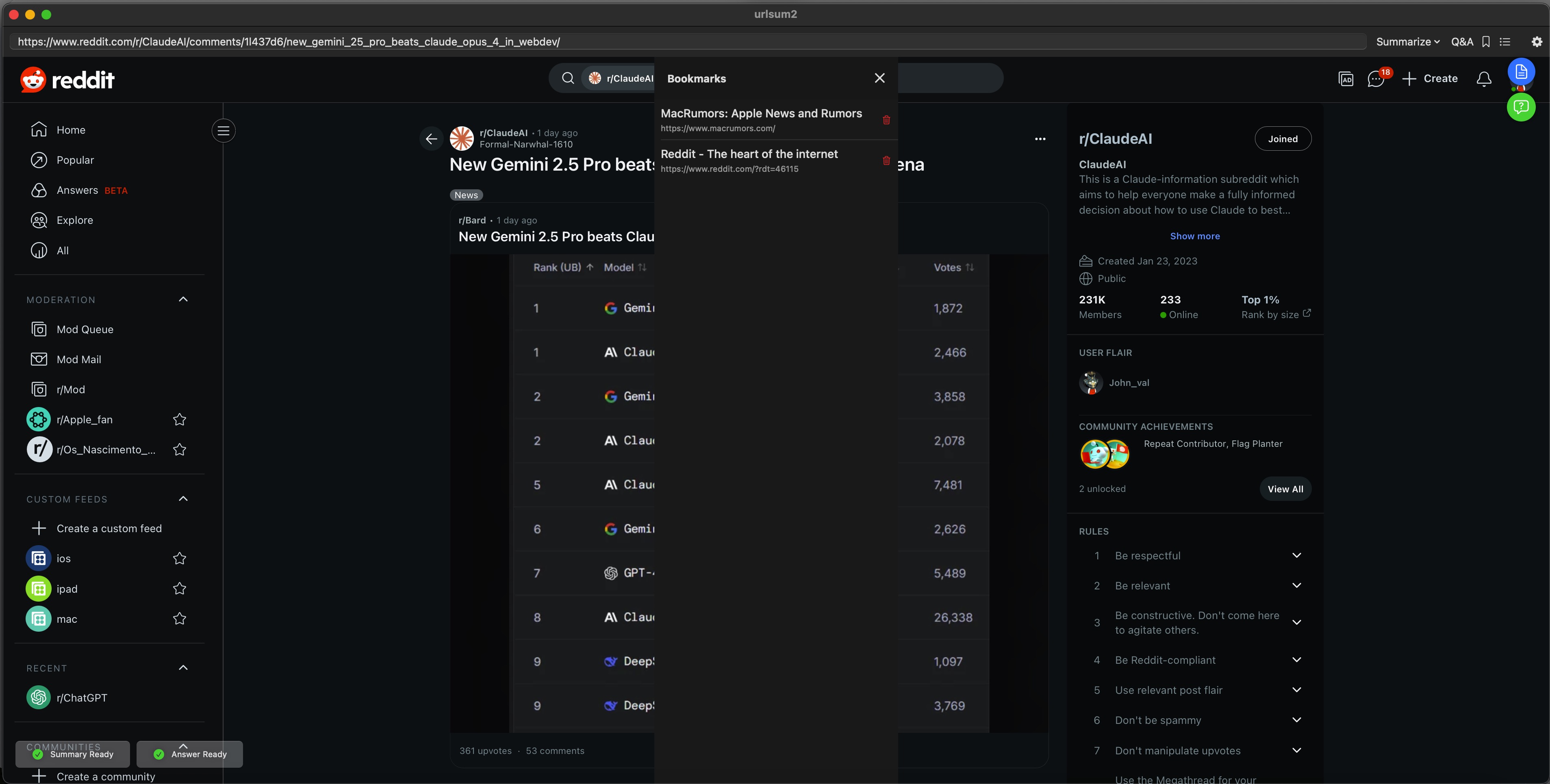 URLSum Settings & Features